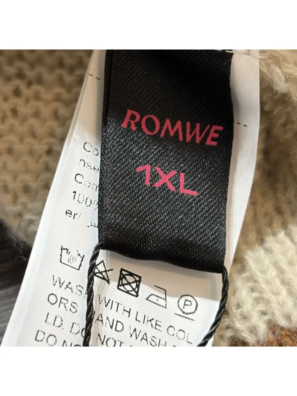 Cottagecore Beige Knit Cardigan 1XL Floral Embroidery Pockets Button Spring NEW - Picture 4 of 16